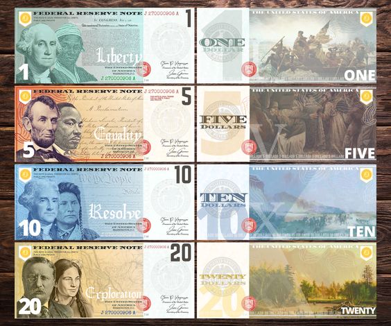 DOLLAR BANKNOTES NFT – US Commemorative Series, 1 – 5 – 10 – 20 DOLLARS