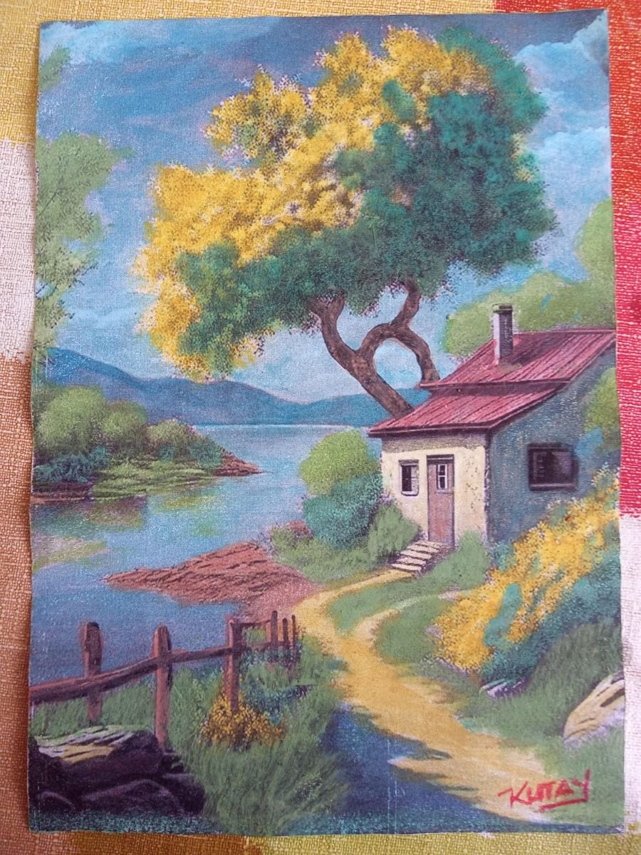 Professional Acrylic painting 15 x 20 cm (Paper) Nature Scene