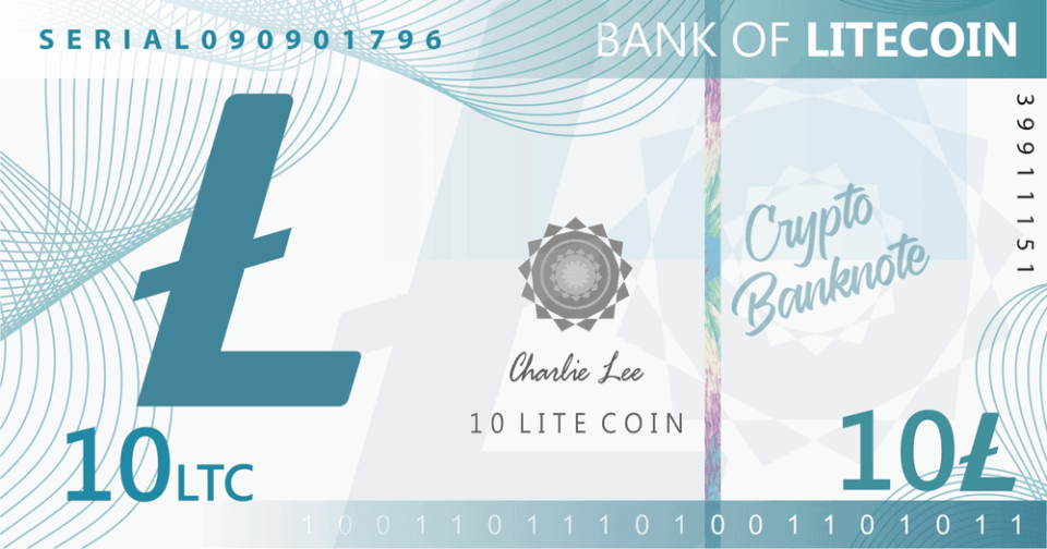 10 #LITECOIN #TOKEN #BANKNOT – 10 LITECOIN TOKEN – 1 Paket ( 20 Adet – 160 Gram Kağıda Dijital Baskı )