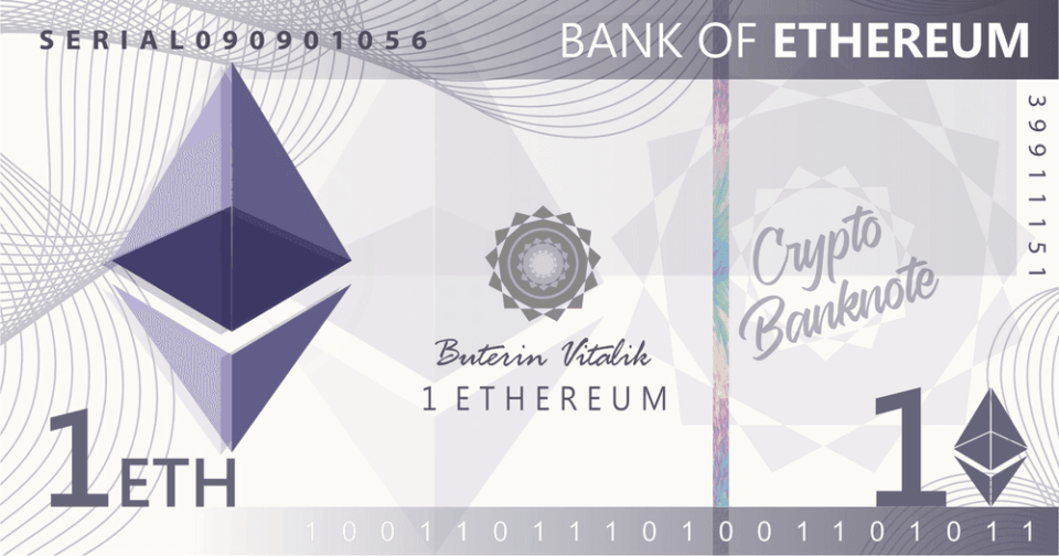 1 #ETHEREUM #TOKEN #BANKNOT – 1 ETHEREUM TOKEN – 1 Paket ( 20 Adet – 160 Gram Kağıda Dijital Baskı )