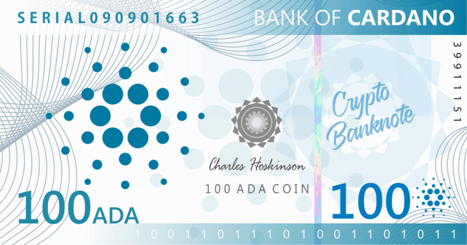 100 #CARDANO TOKEN #BANKNOT – 100 CARDANO #TOKEN – 1 Paket ( 20 Adet – 160 Gram Kağıda Dijital Baskı )
